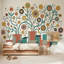 Papier peint éclectique rétro de style Mid-Century-1093574901-1093574902