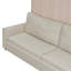 Grand lit escamotable avec canapé et DEL - Grand lit mural multifonctionnel, beige