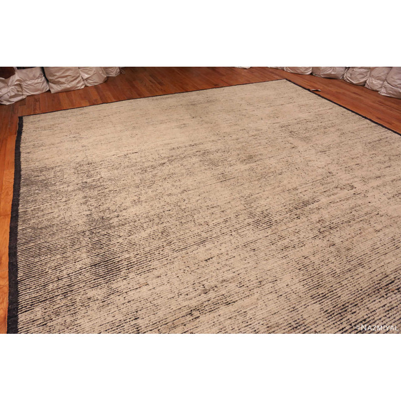 Best Modern Moroccan One-of-a-Kind 13' X 15'5" New Age Area Rug in Tan