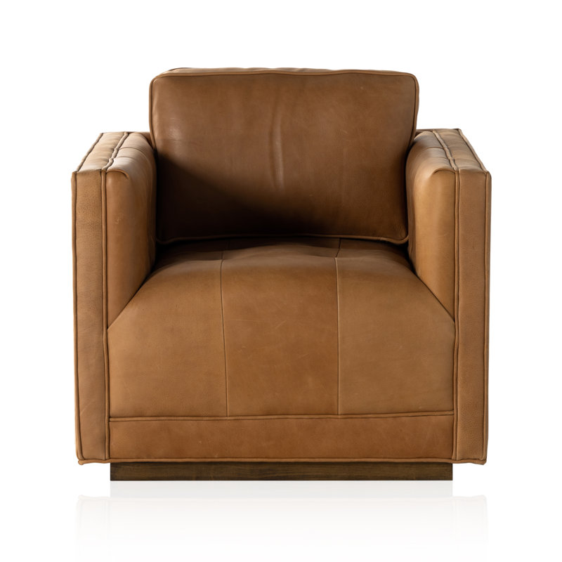 Kiera Swivel Tufted Armchair,  Palermo Cognac