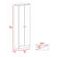 Armoire Multistorage Abinet, cinq tablettes, armoire à deux portes - perle-125915880
