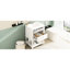 Meuble-lavabo de 24 po avec lavabo en céramique, rangement rétro à 2 tiroirs, tablette ouverte, tablette et tiroirs à finition ultrabrillante