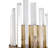 Genesis Glam 2-Light Glossy Bronze Crystal Glass Rod Decor Wall Sconce