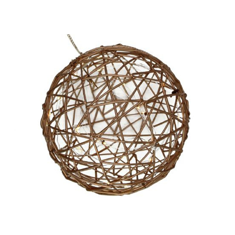 Ornement boule de Noël à DEL, H 8 po x l 8 po x P 8 po