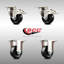 Ensemble de roulettes en caoutchouc dur 316SS