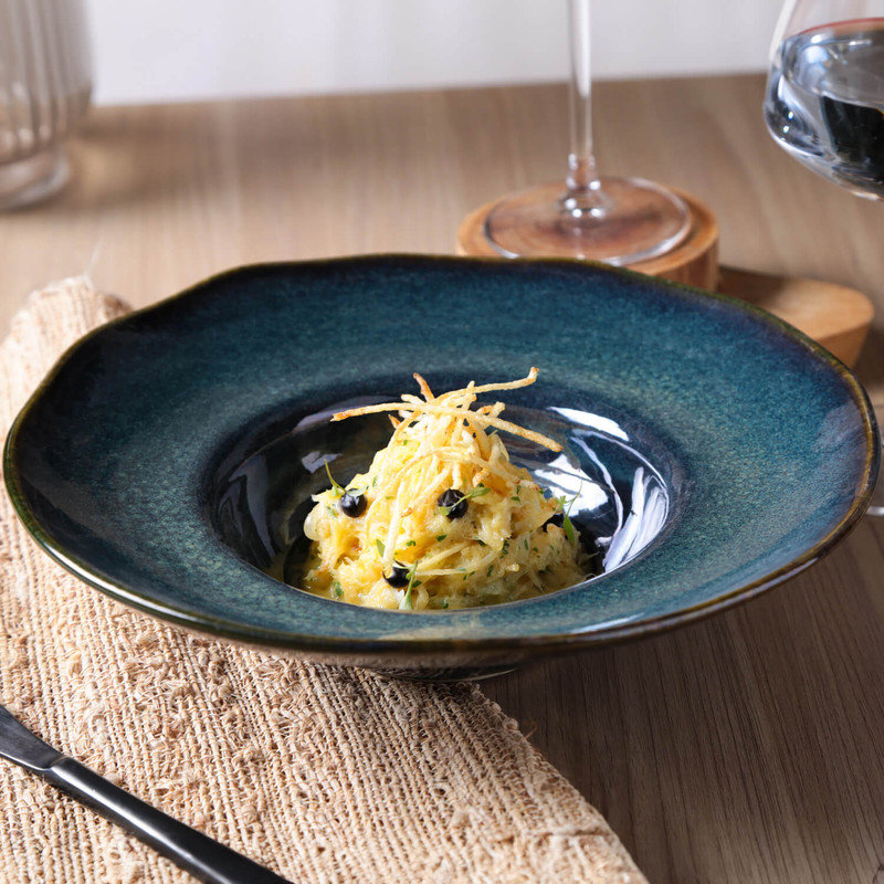 Assiette plate en grès de 11,02 po Oceano Commercial