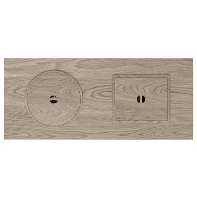 Table basse 3-en-1 avec seau à glace et foyer - beige