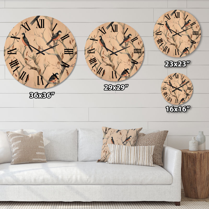 Petite horloge murale en bois, Grand