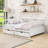 Full Size Daybed Wood Bed with Two Drawers-1187796113