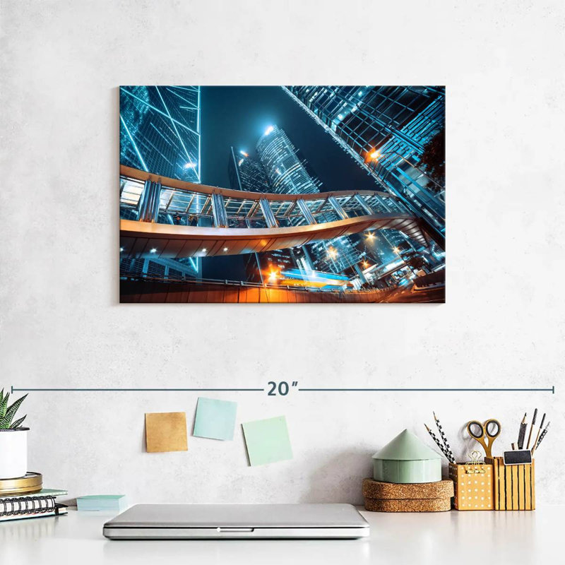 Hong Kong Footbridge, 8" H x 12" W