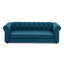 Élégant lit pour animaux de compagnie rectangulaire pour chiens grands et surdimensionnés, canapé-lit surélevé durable, canapé pour chien confortable, canapé pour chien en tissu de lin moderne et tendance - Bleu foncé-1395296326