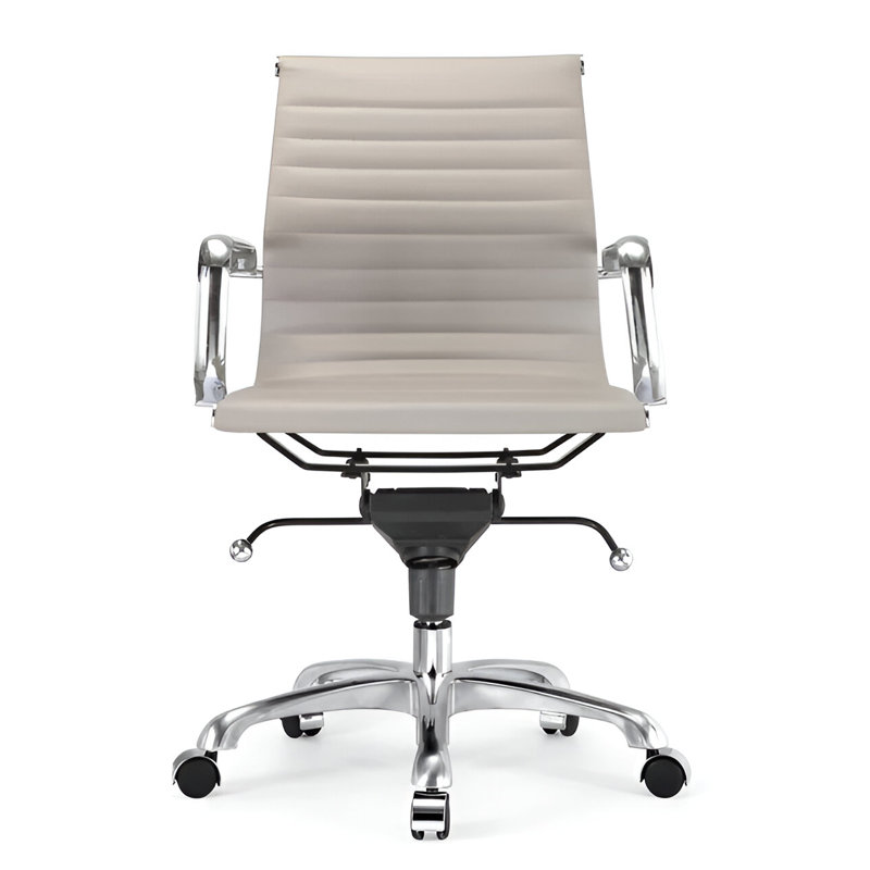 Chaise de bureau à dossier bas Palm, Gris