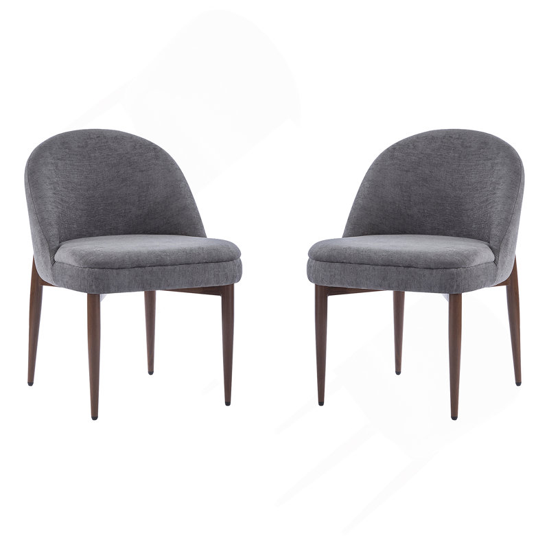 Chaise rembourrée en tissu et fer