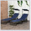 Chaise longue de piscine pliante Outsunny, chaises de bronzage d'extérieur avec abat-jour-1828324308