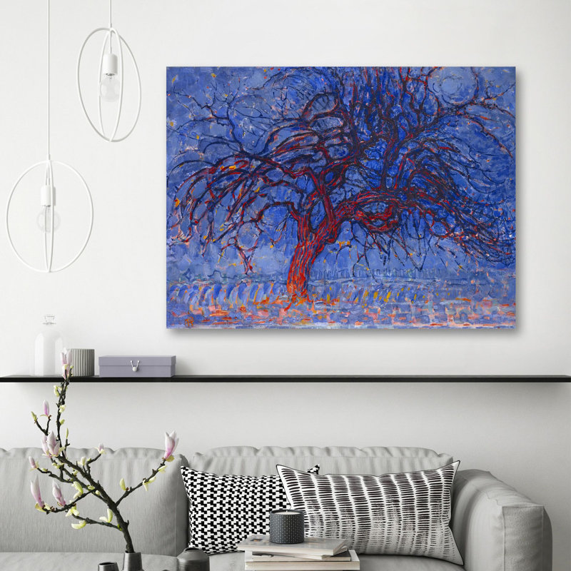 Evening Red Tree by Piet Mondrian - Wrapped Canvas Art Prints, 50cm H x 70cm W x 4cm D