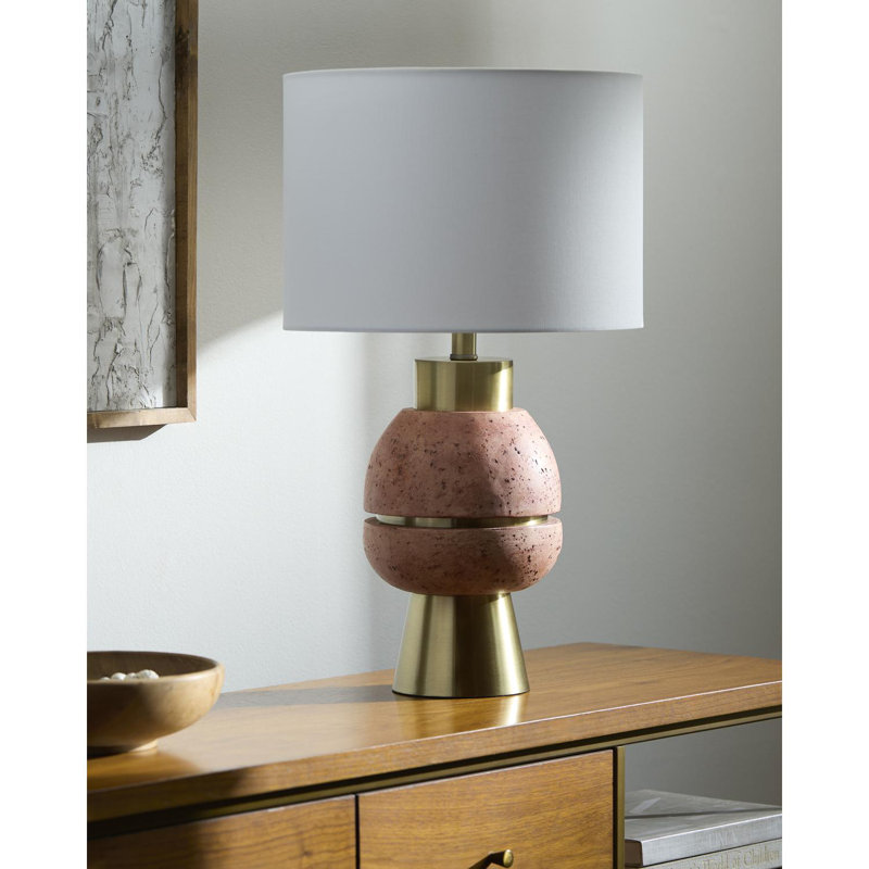 Lampe de table Kelemen, Rose/Or
