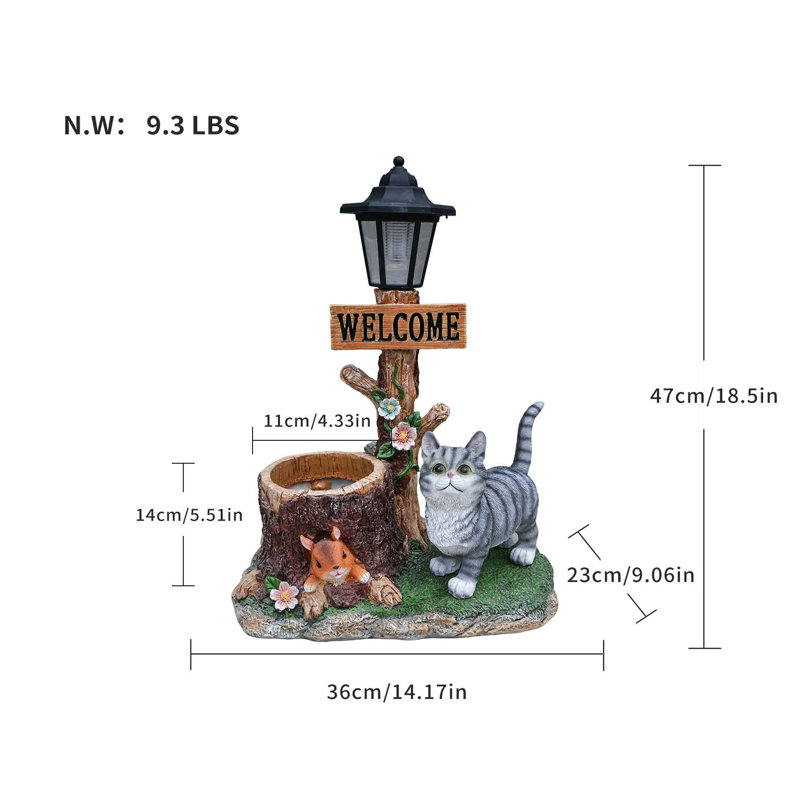 Statue chat pour jardin