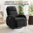 Chenille Black 3-Position Swivel Power Nursery Recliner With USB And Induction Light Strip For Living Room Set Of 2-1457872729