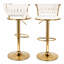 Swivel Upholstered Counter Stool with Metal Frame-955623302