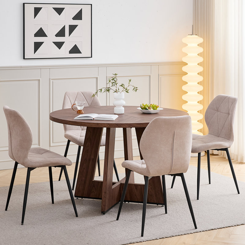 Round Dining Table, Dark brown