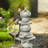 Comanche Handcrafted Outdoor Weather Resistant Sculptural Fountain with Lights