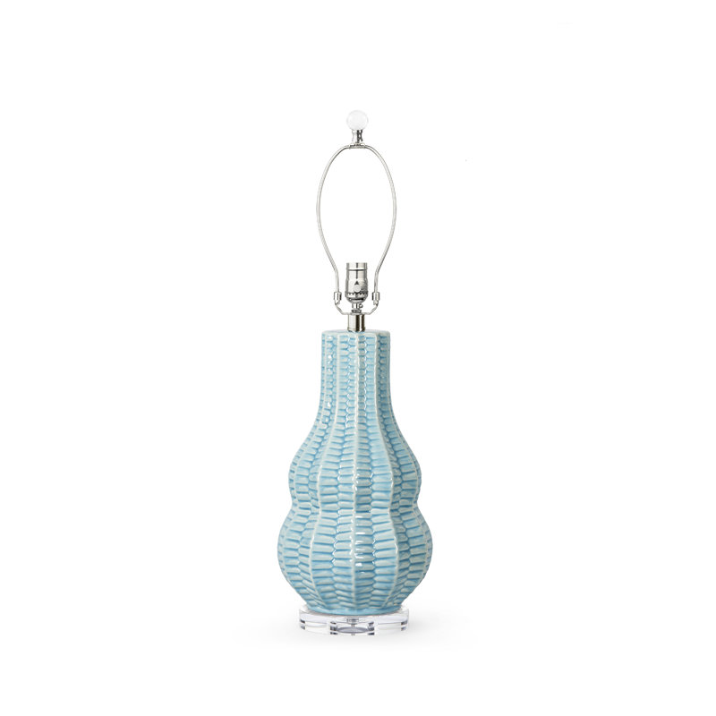 Quinn Lamp Without Shade, Waterfall Blue