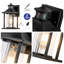 Alishya Motion Sensor & Dusk to Dawn 11.25"H Matte Black Wood Outdoor Wall Lantern