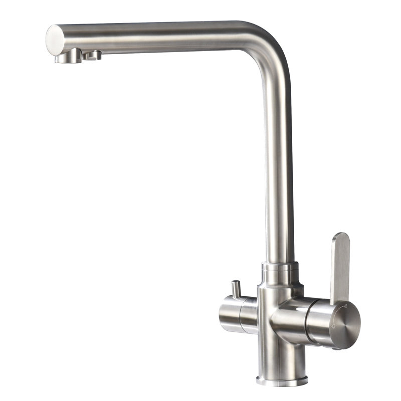 Belfry Bathroom Brea Kitchen Faucet with Side Spray, Stainless Steel