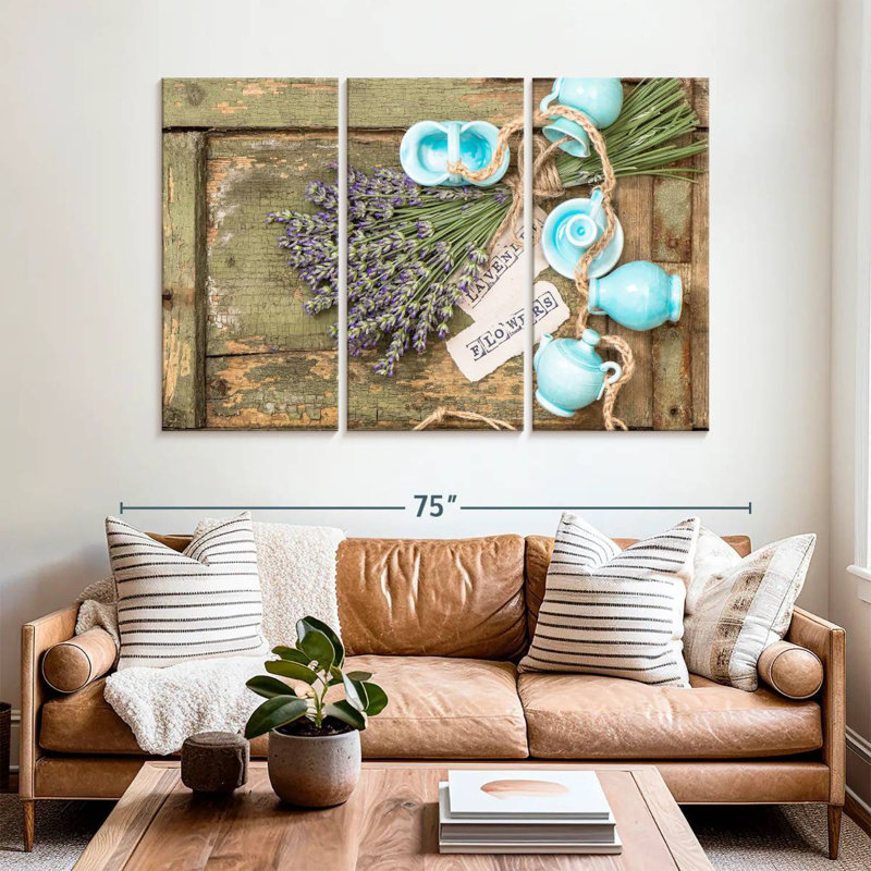 Harnek Rustic Lavender, 42" H x 65" W