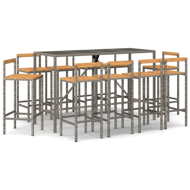 Lessette 40cm Bar Set, Grey