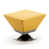 Yellow/Polished Chrome Faux Leather