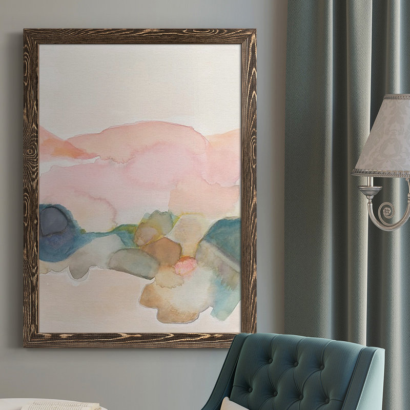 Desert Canyon II, reproduction d'art sur toile, Cadre noyer, H 43,5 po x l 31,5 po x P 1 po