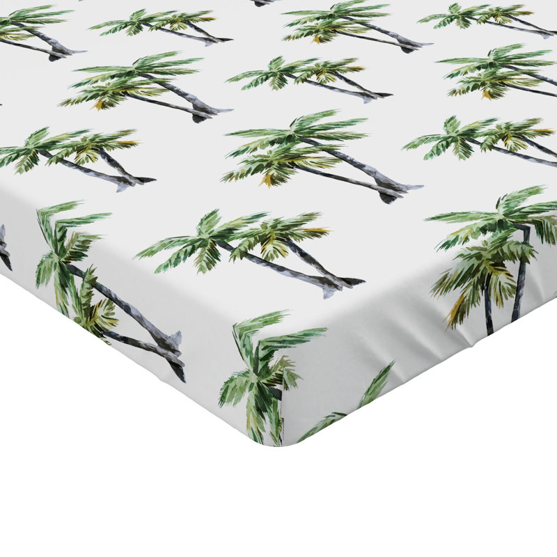 Drap-housse Ambesonne, paquet de 2, Drap-housse simple TG, Motif floral gris / vert / blanc