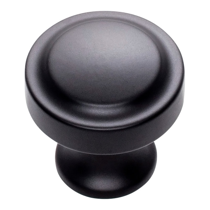 Bradbury 1 1/4" Diameter Round Knob, Matte Black