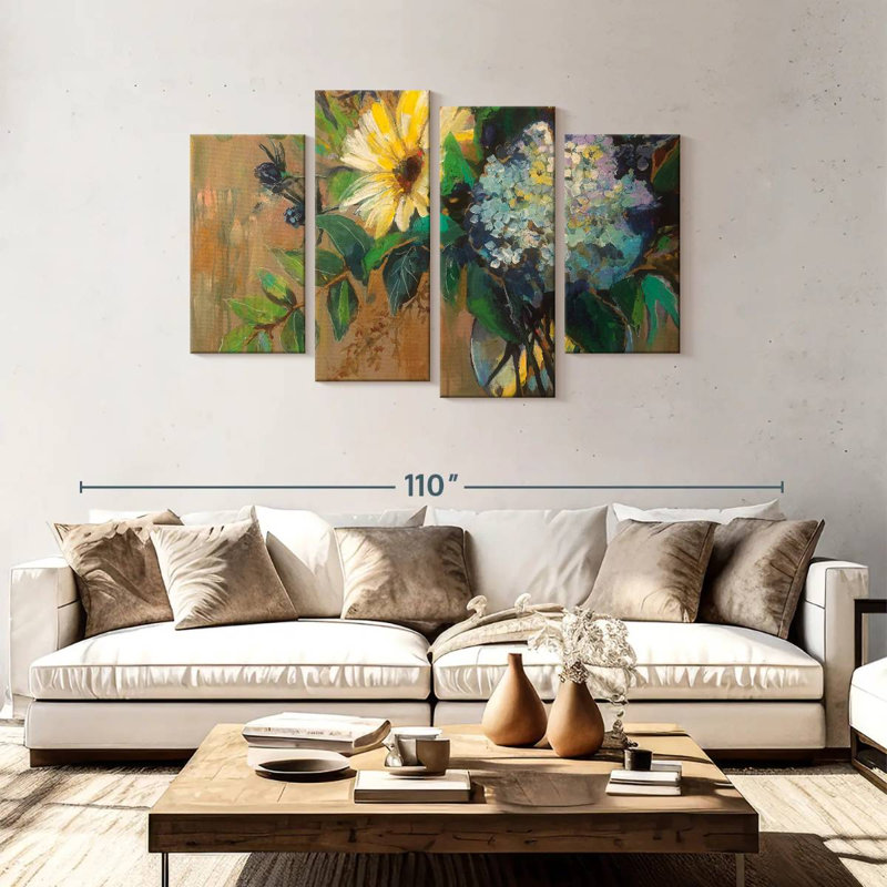 Glass Floral, 48" H x 75" W
