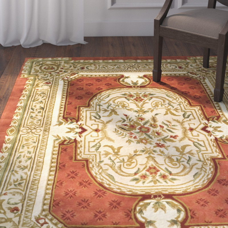 Tapis oriental en laine touffeté à la main Alg, Rectangle 5 pi x 8 pi