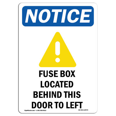 Fuse Box Located Behind Sign