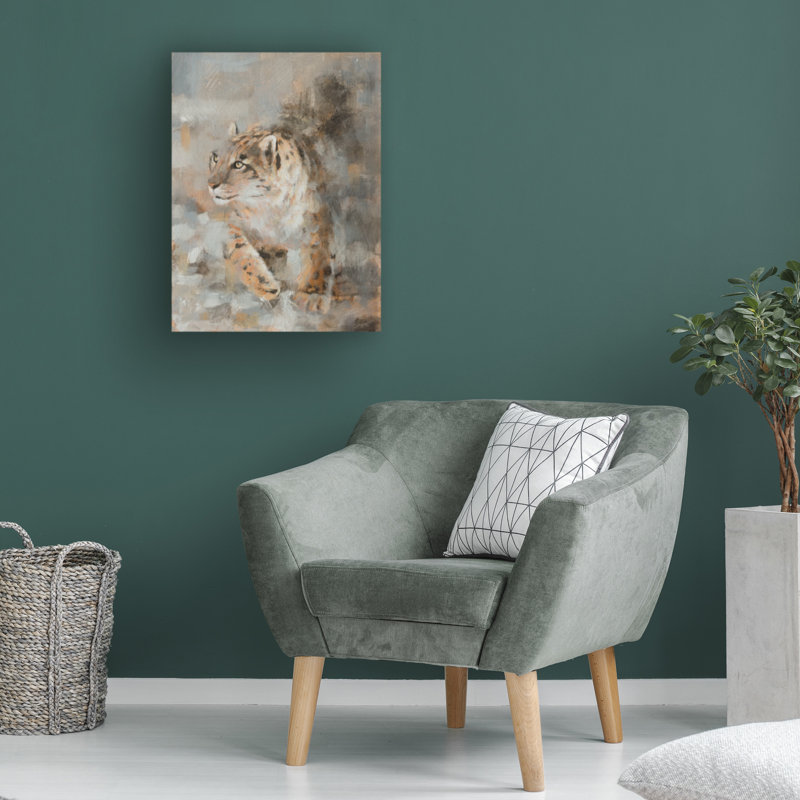 Bolog John Silver Snow Leopard Canvas Art, 19" H x 14" W