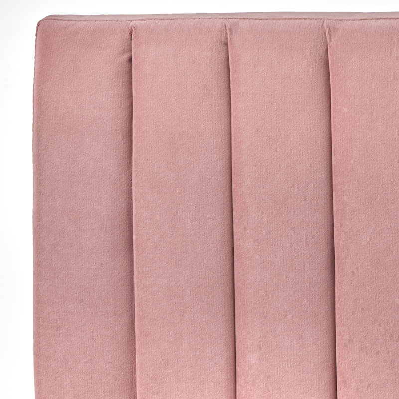 Fenoglio Upholstered Panel Bed, Pink