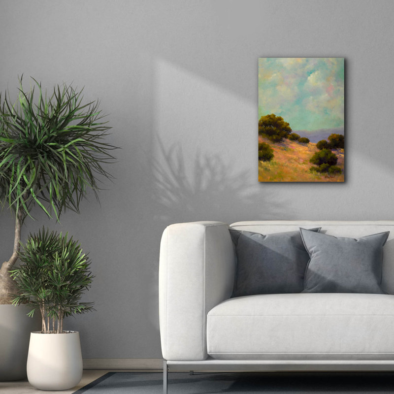 «Red Hill» par Alice Weil, art mural rouge sur toile Red Barrel Studio®, H 26 po x l 18 po x P 0,75 po