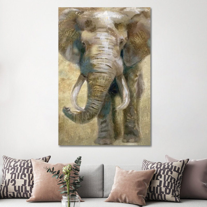 Summer Safari Elephant by Nan - Wrapped Canvas Painting, 152.5 cm H x 101.5 cm W