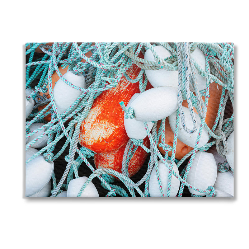 «Fishing Lines & Bobbers Wrarap Canvas» par Richard Wong sur toile, H 36 po x l 48 po