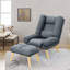 Denzel Upholstered Accent Chair with Footstool-626328186