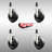 Hard Rubber Swivel Expanding Stem Caster Set-92141875