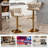 Swivel Bar Stools Set Of 4, Counter Height Bar Stools With Low Back, Velvet Adjustable Height Barstools, Gold Bar Stools For Kitchen Island, Pub-896329390