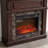 Electric Fireplace with Mantel and 23" Fireplace Insert, Adjustable Flame, Remote Control-419143261