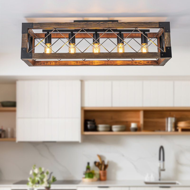 Plafonnier encastré rectangulaire à 5 lumières Arden