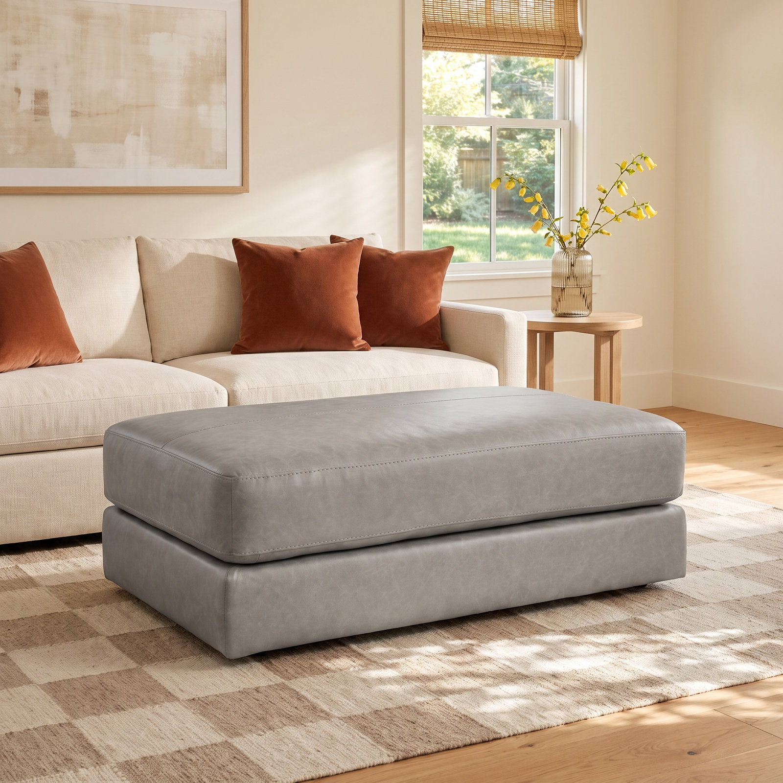 Ehitan Upholstered Ottoman