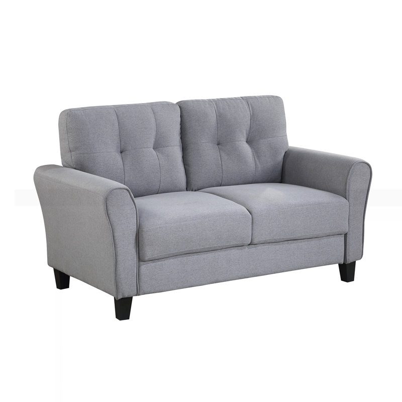 Causeuse de salon 57,5 po, Gris clair - bleu