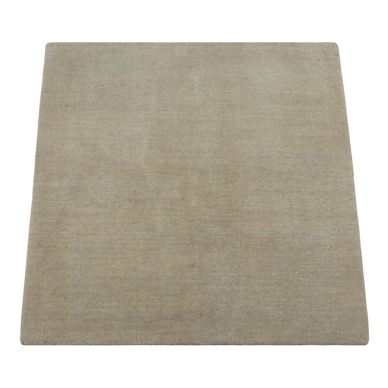 Rug & Kilim’S Contemporary Textural Solid Rug In Beige-Brown & Cream With Striae